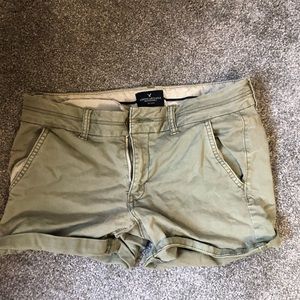 American eagle olive green shorts